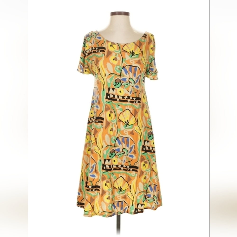 Anthropologie Vanessa Virginia Print Dress Size Small